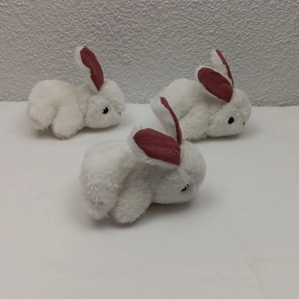 Interactive Hide and Seek Squeaky Dog Plush Toy Rabbit and Carrot 4-Pack